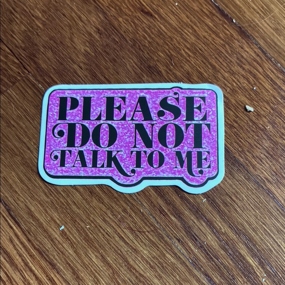 Purple and white Sticker